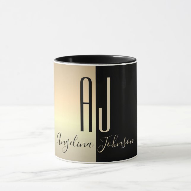 Taza Monograma de oro negro (Centro)