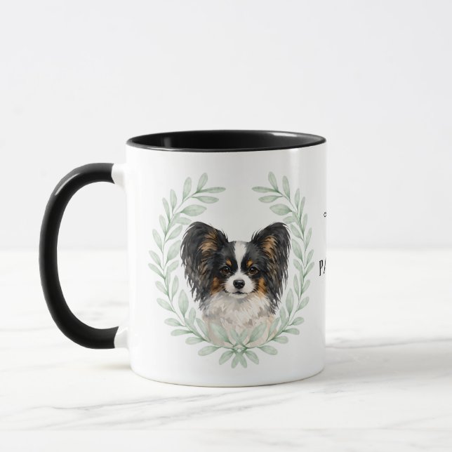 Taza Monograma de Papillon con Corona de Eucalipto (Izquierda)