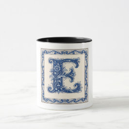 Taza Monograma de Patrimonio Noruego - Azul