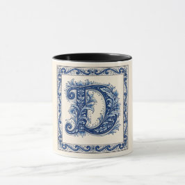 Taza Monograma de Patrimonio Noruego - Azul