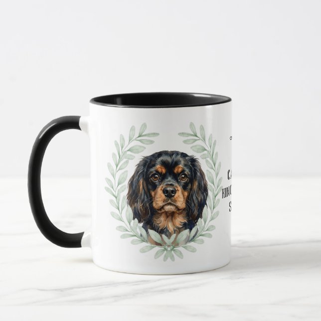 Taza Monograma de Spaniel Cavalier King Charles con Euc (Izquierda)