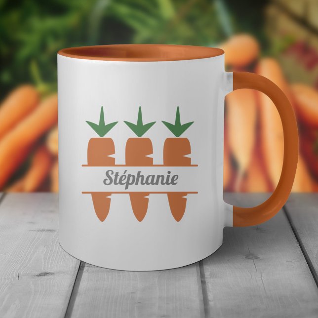 Taza Monograma de zanahoria (Carrot Monogram Mug)