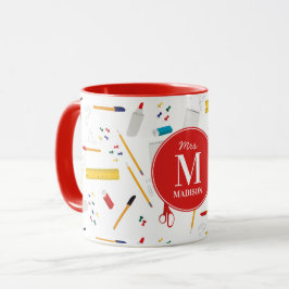 Taza Monograma del modelo de suministros para oficinas 