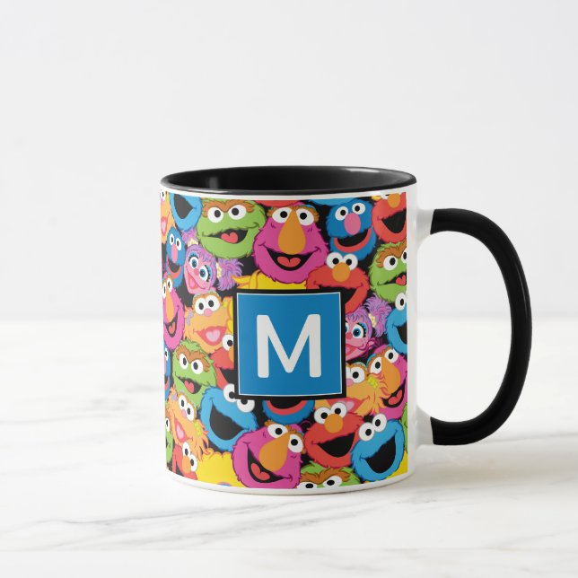 Taza Monograma del personaje de Plaza Sésamo (Derecha)