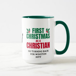 Taza Monograma del primer Personalizado CRISTIANO NAVID