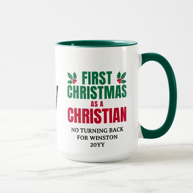 Taza Monograma del primer Personalizado CRISTIANO NAVID (Derecha)
