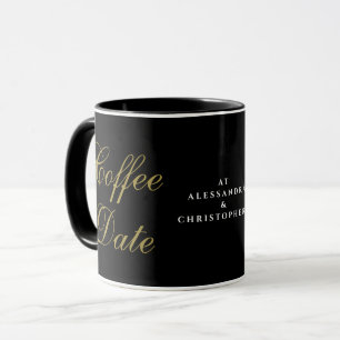 Taza Monograma divertido nombres de anfitriones de cita