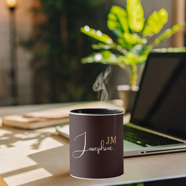 Taza Monograma dorado negro (Subido por el creador)