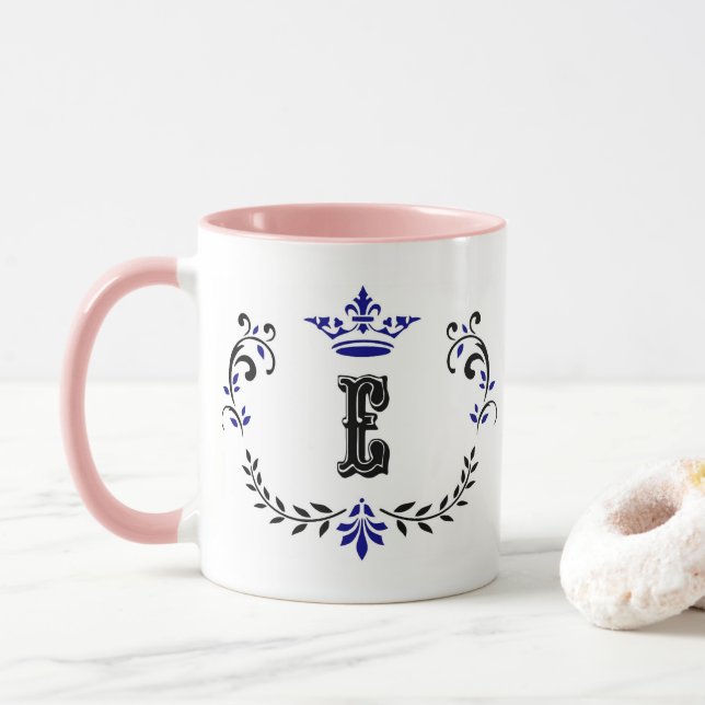 Taza Monograma 'E' de la corona (Con donut)