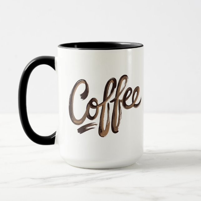 Taza Monograma elegante personalizado para café (Izquierda)