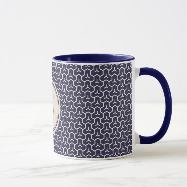 Taza Monograma geométrico del modelo del extracto (Derecha)