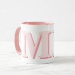 Taza Monograma inicial minimalista moderno<br><div class="desc">Mug de Monograma Inicial Minimalista Azul de la Marina. Crea tu propia taza personalizada con el nombre inicial del personalizado.</div>