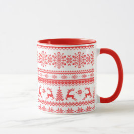 Taza Monograma justo rojo del modelo de la isla del