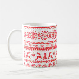 Taza Monograma justo rojo del modelo de la isla del