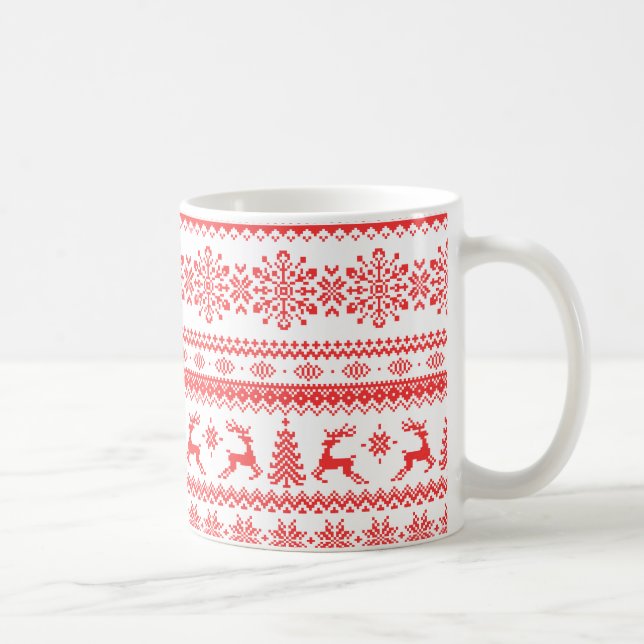 Taza Monograma justo rojo del modelo de la isla del (Derecha)