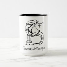 Monograma mágico B Personalizado Unicorn Brooklyn