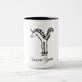 Taza Monograma mágico Y Personalizado Unicorn Yvette