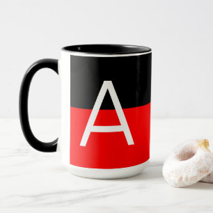 Taza Monograma moderno de dos tonos