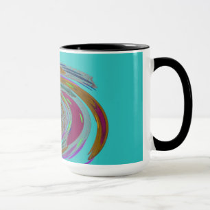 Taza Monograma Mug de diseño verde azulado de Whilwind