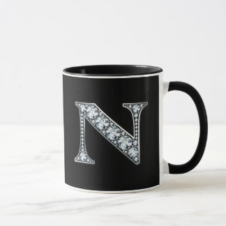 Taza Monograma N Faux Diamond