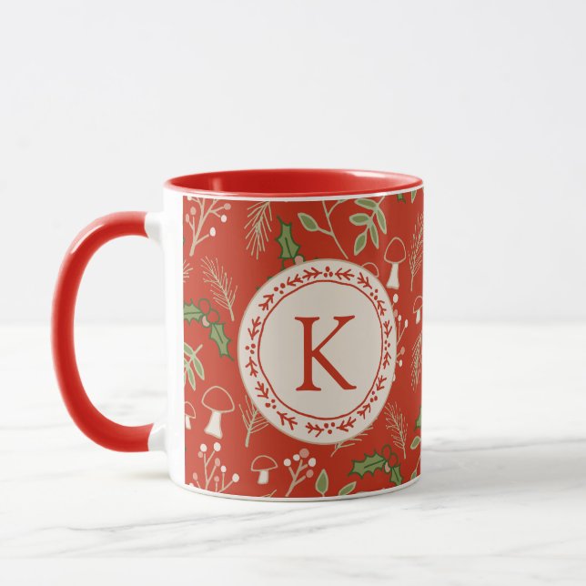 Taza Monograma Navidades Woodlands Red (Izquierda)
