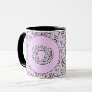 Taza Monograma O de flores de lujo