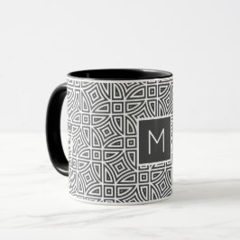 Taza Monograma personalizado Abstract Pattern mugs