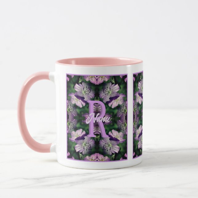 Taza Monograma Personalizado Con Tu Nombre Inicial Arte (Izquierda)