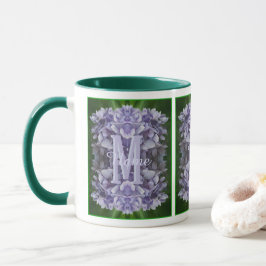 Taza Monograma Personalizado Con Tu Nombre Inicial Flor