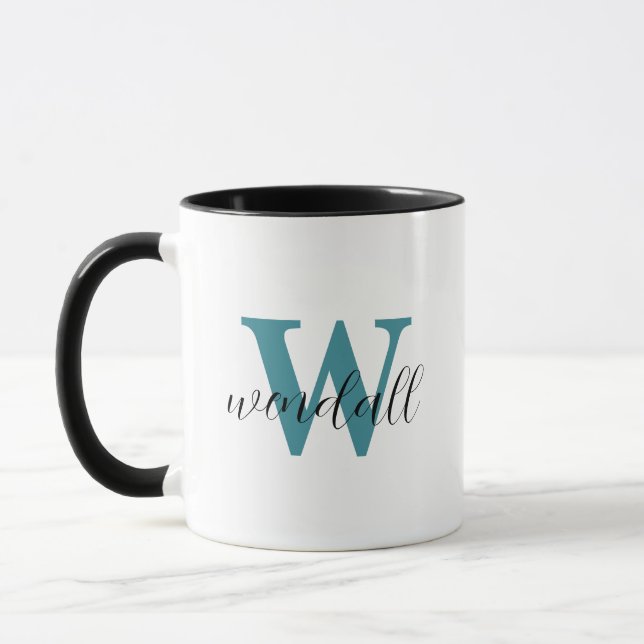 Taza Monograma personalizado de capas modernas (Izquierda)