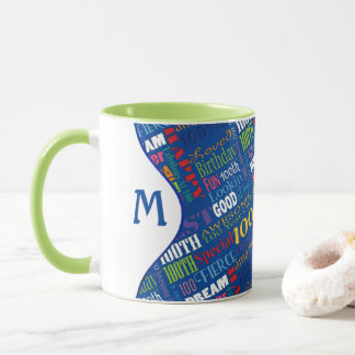 Taza Monograma personalizado de la fiesta de cumpleaños