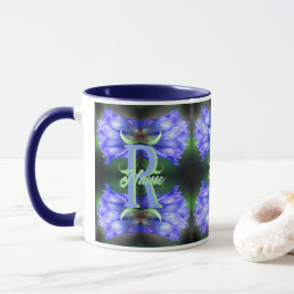 Taza Monograma personalizado inicial nombre Gentian art
