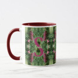 Taza Monograma personalizado inicial nombre piñas arte