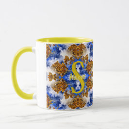 Taza Monograma Personalizado Tu Inicial Nombre Arte Col