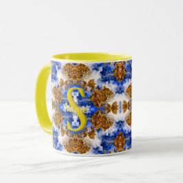 Taza Monograma Personalizado Tu Inicial Nombre Arte Col