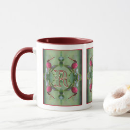 Taza Monograma Personalizado Tu Nombre Inicial Arte de
