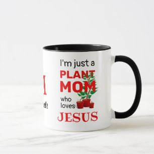 Taza Monograma PLANTA MOM AMA A JESUS Christian