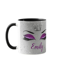 Monograma real Purpurina púrpura