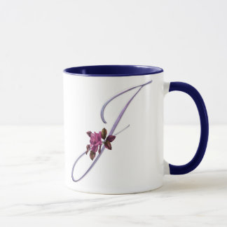 Taza Monograma rosado J de los rosas