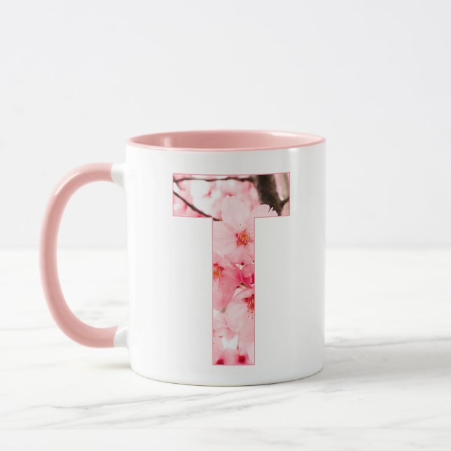 Taza Monogrammed Sakura Mug with Customizable Name (Izquierda)