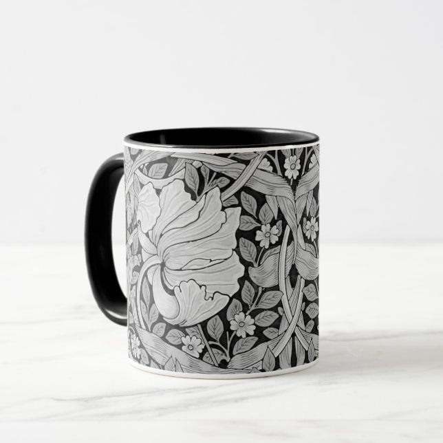 Taza Monotone gris impermeable, William Morris (Anverso izquierdo)
