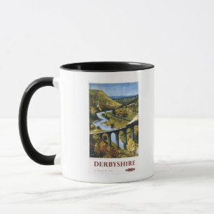 Taza Monsal Dale, tren y viaducto British Rail