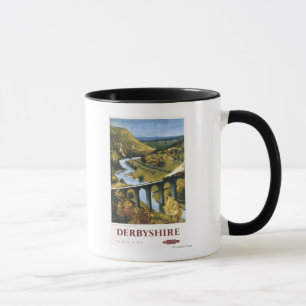 Taza Monsal Dale, tren y viaducto British Rail