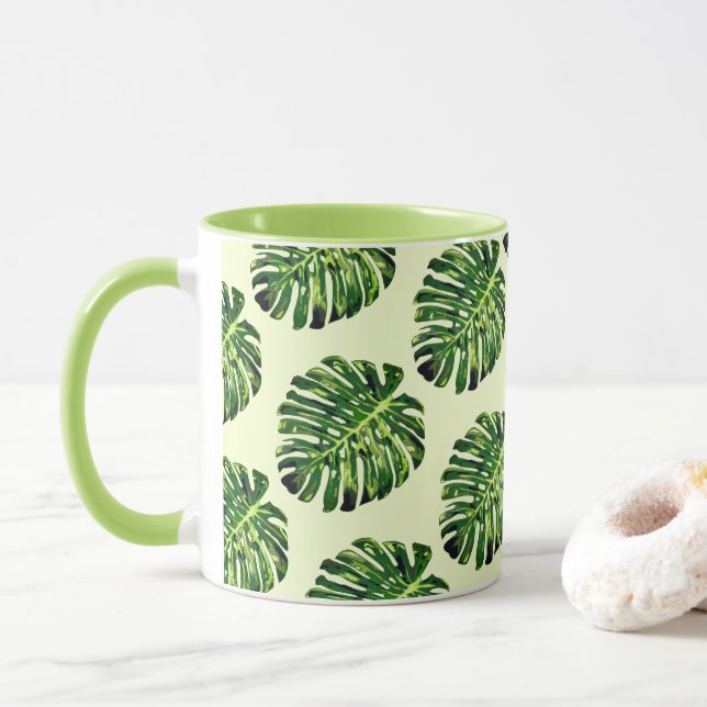 Taza Monstera Leaves Mug - Elegir color (Con donut)