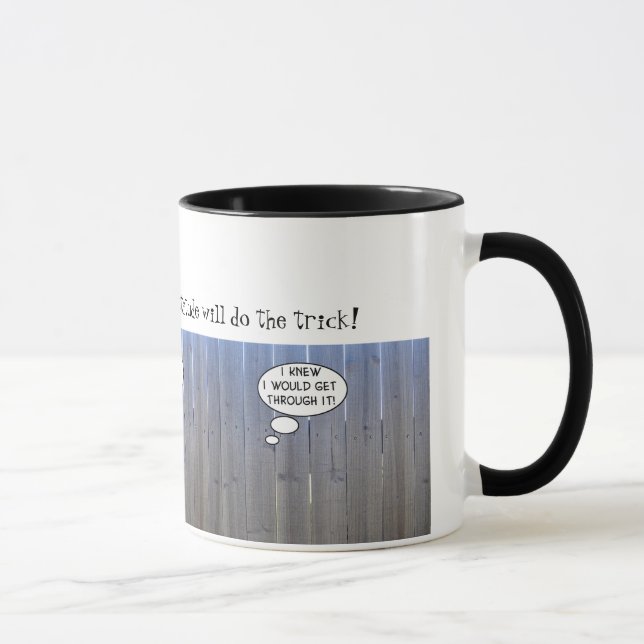 Taza Monstruo azul atascado en la cerca (Derecha)