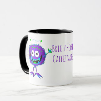 Taza Monstruo de dibujos animados morado sonriente hech