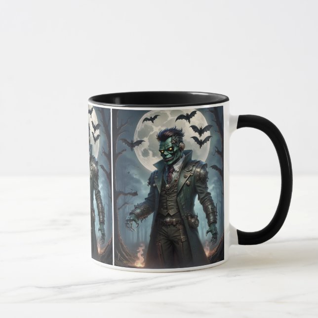 Taza Monstruo de Halloween Steampunk Frankenstein (Derecha)