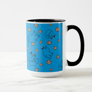 Taza Monstruo de las Galletas y Galletas Patrón Azul