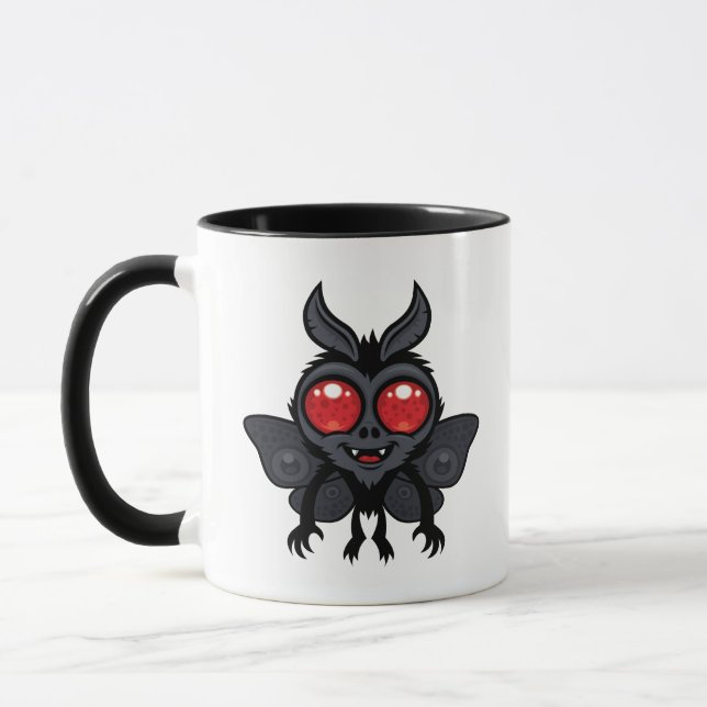 Taza Monstruo Mothman Criptido Cute Espeluznante (Izquierda)