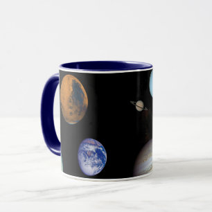 Taza Montaje de imágenes del Voyager del Sistema Solar 